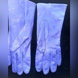 Leather Cobalt Blue Lined Gloves  Ladies Size 7 1/2 New
